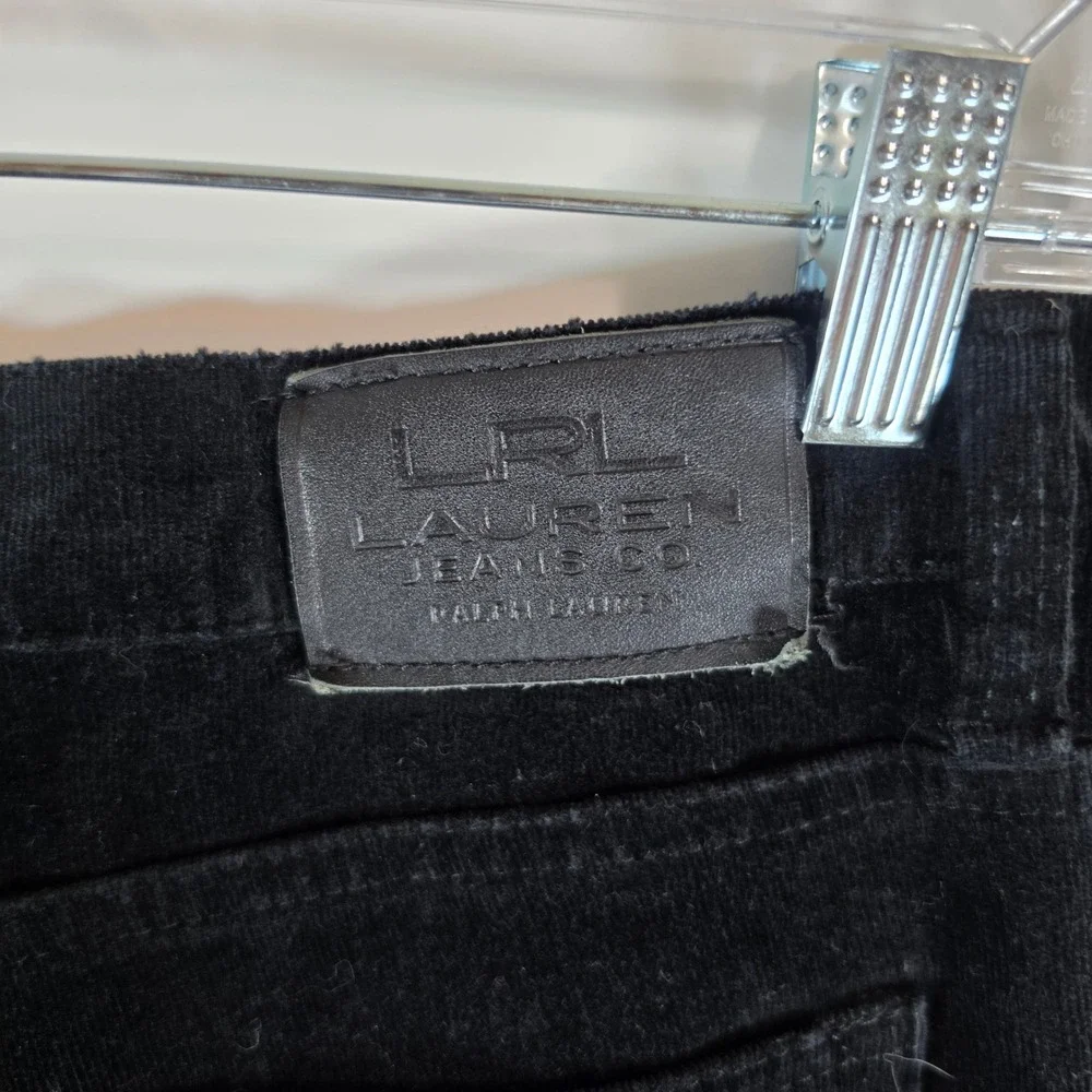 Lauren Ralph Lauren Black Corduroy Pants Womens 6 Stretch‎ Bootcut LRL Jeans Co